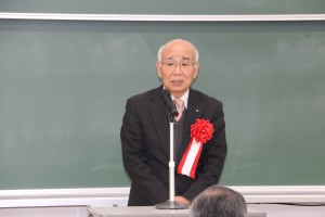 中村同窓会長のあいさつ